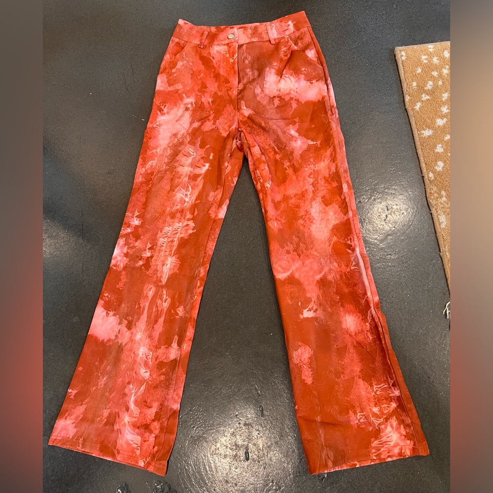 Nasty Gal Tie Dye Silky Trousers